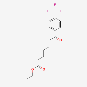 molecular formula C16H19F3O3 B1343581 7-氧代-7-(4-三氟甲苯基)庚酸乙酯 CAS No. 898777-85-0