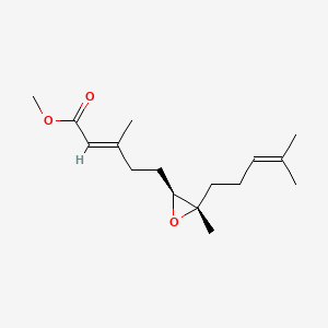 molecular formula C16H26O3 B13435813 Methyl [2alpha(E),3beta]-3-Methyl-5-[3-methyl-3-(4-methyl-3-pentenyl)oxiranyl]-2-pentenoic Acid Ester 