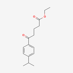 molecular formula C16H22O3 B1343582 5-(4-异丙基苯基)-5-氧代戊酸乙酯 CAS No. 898778-35-3