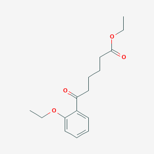 molecular formula C16H22O4 B1343583 Ethyl 6-(2-ethoxyphenyl)-6-oxohexanoate CAS No. 898757-42-1