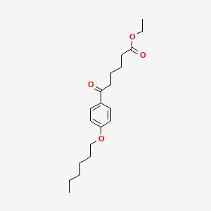 molecular formula C20H30O4 B1343585 Ethyl 6-(4-hexyloxyphenyl)-6-oxohexanoate CAS No. 898757-91-0