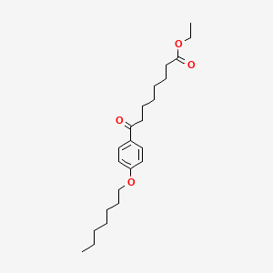 B1343586 Ethyl 8-(4-heptyloxyphenyl)-8-oxooctanoate CAS No. 898758-03-7