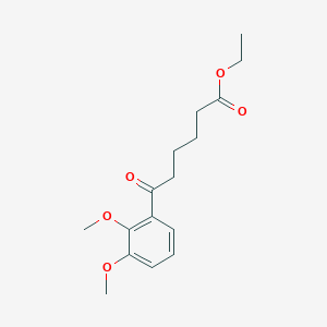 molecular formula C16H22O5 B1343587 Ethyl 6-(2,3-dimethoxyphenyl)-6-oxohexanoate CAS No. 898758-09-3