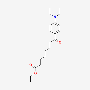 molecular formula C20H31NO3 B1343589 Ethyl 8-[4-(N,N-diethylamino)phenyl]-8-oxooctanoate CAS No. 951886-16-1