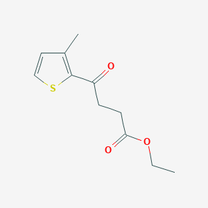 molecular formula C11H14O3S B1343595 Ethyl 4-(3-methyl-2-thienyl)-4-oxobutanoate CAS No. 951889-10-4
