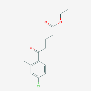 molecular formula C14H17ClO3 B1343597 5-(4-氯-2-甲苯基)-5-氧代戊酸乙酯 CAS No. 951889-77-3