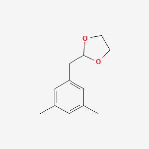 molecular formula C12H16O2 B1343599 3,5-Dimethyl-1-(1,3-dioxolan-2-ylmethyl)benzene CAS No. 898759-42-7