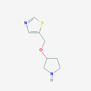 molecular formula C8H12N2OS B13436046 5-[(Pyrrolidin-3-yloxy)methyl]-1,3-thiazole 
