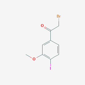 molecular formula C9H8BrIO2 B13436083 4-Iodo-3-methoxyphenacyl bromide 