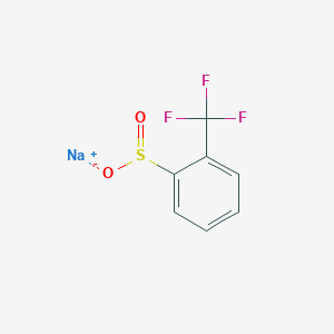 molecular formula C7H4F3NaO2S B1343614 Sodium 2-(trifluoromethyl)benzene-1-sulfinate 