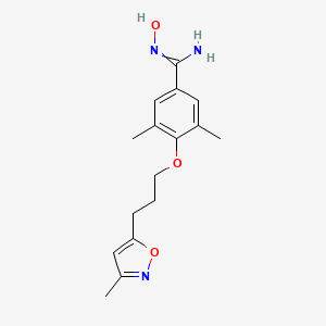 molecular formula C16H21N3O3 B13436183 N-Hydroxy-3,5-dimethyl-4-[3-(3-methyl-5-isoxazolyl)propoxy]benzenecarboximidamide 