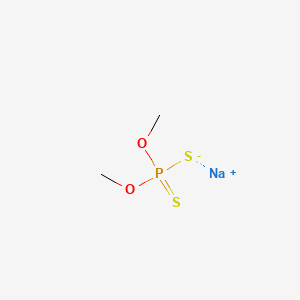 molecular formula C2H6NaO2PS2 B1343621 次硫代磷酸 O,O-二甲酯钠盐 CAS No. 26377-29-7