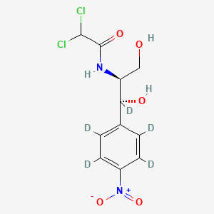 molecular formula C11H12Cl2N2O5 B13436227 Erythro-Chloramphenicol D5 (ring D4, benzyl D) 100 microg/mL in Acetonitrile 