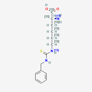 molecular formula C14H21N3O2S B13436244 N6-[(Benzylamino)carbonothioyl]lysine-13C6,15N2 