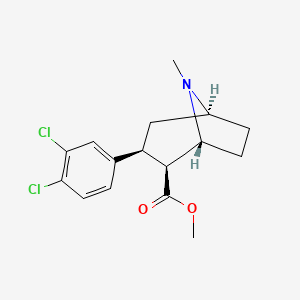 molecular formula C16H19Cl2NO2 B13436274 Methyl 3-(3,4-dichlorophenyl)-8-methyl-8-azabicyclo(3.2.1)octane-2-carboxylate CAS No. 143965-99-5