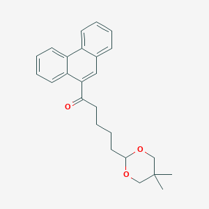 molecular formula C25H28O3 B1343629 9-[5-(5,5-二甲基-1,3-二氧杂环-2-基)戊酰基]菲 CAS No. 898756-50-8