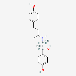 molecular formula C18H23NO3 B13436298 Ractopamine-13C2 