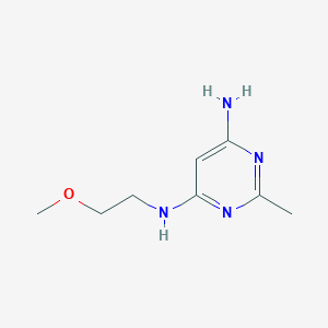 molecular formula C8H14N4O B13436333 N4-(2-methoxyethyl)-2-methylpyrimidine-4,6-diamine 