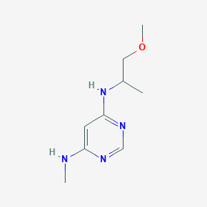 molecular formula C9H16N4O B13436384 N4-(1-methoxypropan-2-yl)-N6-methylpyrimidine-4,6-diamine 