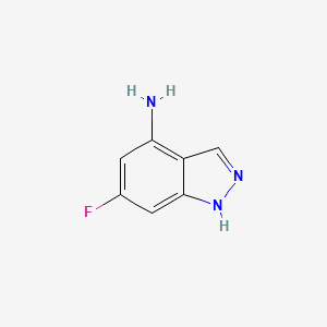 molecular formula C7H6FN3 B1343644 6-氟-1H-吲唑-4-胺 CAS No. 885520-16-1