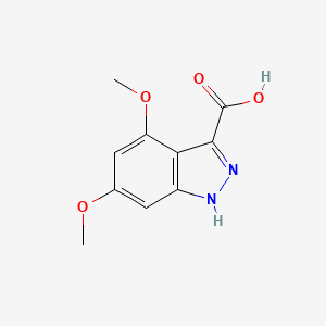 molecular formula C10H10N2O4 B1343647 4,6-Dimethoxy-1H-indazole-3-carboxylic acid CAS No. 885520-36-5