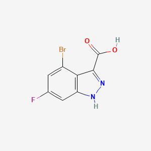 molecular formula C8H4BrFN2O2 B1343649 4-bromo-6-fluoro-1H-indazole-3-carboxylic acid CAS No. 885520-65-0