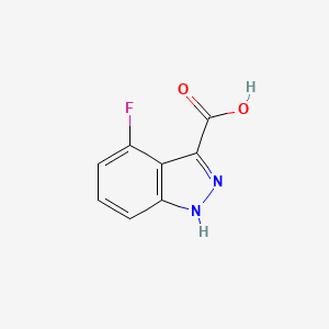 molecular formula C8H5FN2O2 B1343653 4-fluoro-1H-indazole-3-carboxylic acid CAS No. 885521-64-2