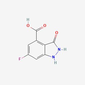 molecular formula C8H5FN2O3 B1343667 6-Fluoro-3-hydroxy-1H-indazole-4-carboxylic acid CAS No. 885521-93-7