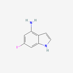 molecular formula C8H7IN2 B1343685 6-Iodo-1H-indol-4-amine CAS No. 885520-58-1