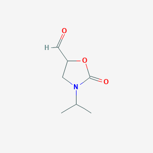 molecular formula C7H11NO3 B13436866 3-Isopropyl-2-oxooxazolidine-5-carbaldehyde 