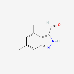 molecular formula C10H10N2O B1343689 4,6-dimethyl-2H-indazole-3-carbaldehyde CAS No. 885521-66-4