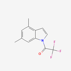 molecular formula C12H10F3NO B1343699 4,6-Dimethyl-1-trifluoroacetylindole CAS No. 75934-42-8