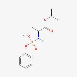 molecular formula C12H18NO5P B13437009 N-[(2S)-1-oxo-1-propan-2-yloxypropan-2-yl]-phenoxyphosphonamidic acid 