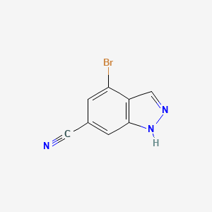 molecular formula C8H4BrN3 B1343702 4-Bromo-1H-indazole-6-carbonitrile CAS No. 898746-96-8
