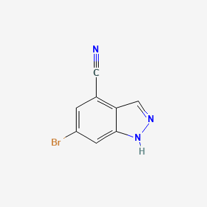 molecular formula C8H4BrN3 B1343703 6-Bromo-1H-indazole-4-carbonitrile CAS No. 898747-00-7