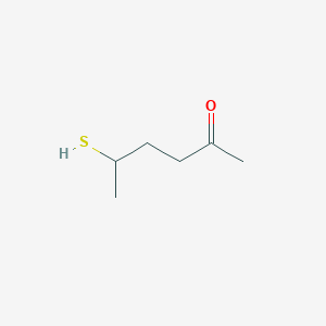 molecular formula C6H12OS B134371 5-Sulfanylhexan-2-one CAS No. 156386-62-8