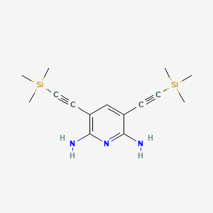 molecular formula C15H23N3Si2 B1343727 3,5-Bis(2-trimethylsilylethynyl)pyridine-2,6-diamine 