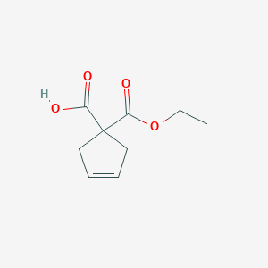 molecular formula C9H12O4 B1343742 1-(Ethoxycarbonyl)-3-cyclopentene-1-carboxylic Acid CAS No. 76910-08-2