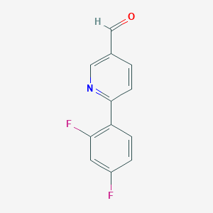 molecular formula C12H7F2NO B1343743 6-(2,4-Difluorophenyl)-3-pyridinecarbaldehyde CAS No. 898796-15-1
