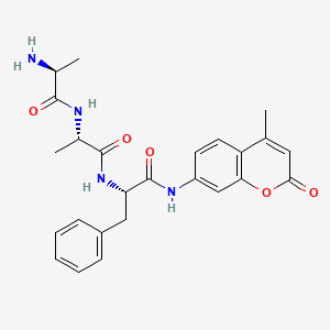 molecular formula C25H28N4O5 B1343755 H-Ala-Ala-Phe-Amc 
