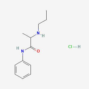 molecular formula C12H19ClN2O B13437627 N-Phenyl-2-(propylamino)propanamide hydrochloride 