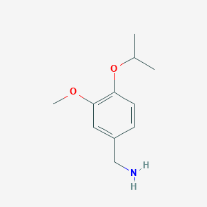 molecular formula C11H18ClNO2 B1343765 (4-Isopropoxy-3-methoxybenzyl)amine CAS No. 98799-37-2