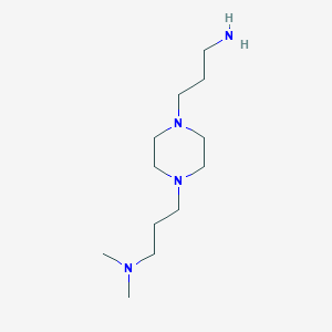 molecular formula C12H28N4 B13437668 N1-(3-Dimethylaminopropyl)-N4-(3-aminopropyl)piperazine 