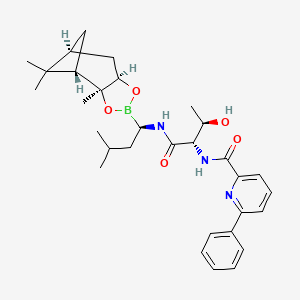 N-[(1S,2R)-1-[[[(1R)-1-[(3aS,4S,6S,7aR)-Hexahydro-3a,5,5-trimethyl-4,6-methano-1,3,2-benzodioxaborol-2-yl]-3-methylbutyl]amino]carbonyl]-2-hydroxypropyl]-6-phenyl-2-pyridinecarboxamide