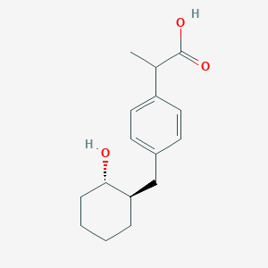 molecular formula C16H22O3 B13437746 Rel-2-(4-(((1R,2S)-2-hydroxycyclohexyl)methyl)phenyl)propanoic acid 