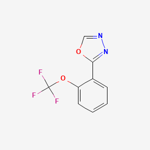 molecular formula C9H5F3N2O2 B1343782 2-[2-(Trifluoromethoxy)phenyl]-1,3,4-oxadiazole CAS No. 1427460-77-2