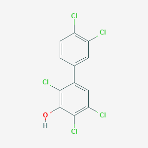 molecular formula C12H5Cl5O B13437845 2,3,6-Trichloro-5-(3,4-dichlorophenyl)phenol CAS No. 170946-11-9