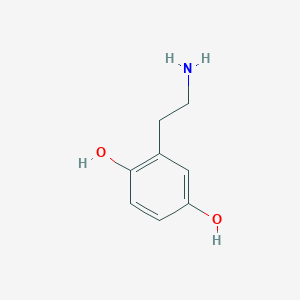 molecular formula C8H11NO2 B1343785 2-(2-Aminoethyl)benzene-1,4-diol CAS No. 21581-41-9