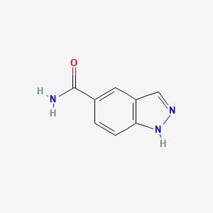 molecular formula C8H7N3O B1343786 1H-indazole-5-carboxamide CAS No. 478829-34-4