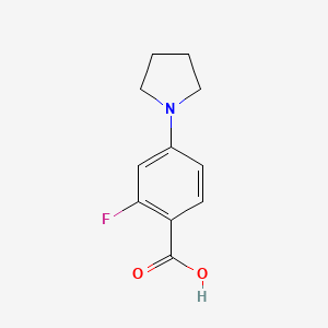 molecular formula C11H12FNO2 B1343791 2-Fluoro-4-pyrrolidinobenzoic Acid CAS No. 1197193-14-8
